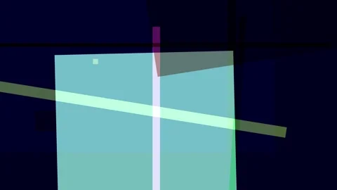 Abstract composition with overlapping geometric shapes in blue, brown, blac.. Stock Footage 335430717