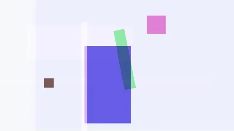 Abstract composition with overlapping geometric shapes in shades of purple .. Stock Footage 335430902