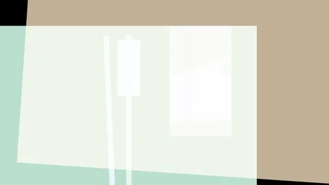 Abstract composition with overlapping geometric shapes and muted color palett Stock Footage 335430938