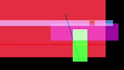 Abstract composition with overlapping geometric shapes in vibrant colors on.. Stock Footage 335431042