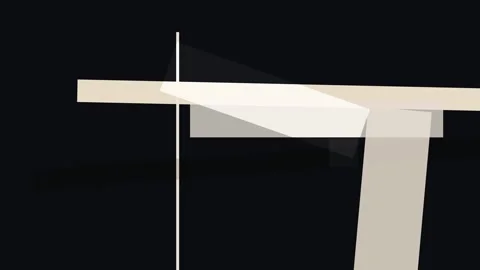 Abstract composition of overlapping geometric shapes in muted tones against.. Stock Footage 335440651