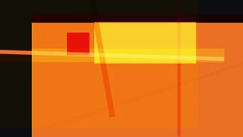 Abstract composition of overlapping geometric shapes in warm orange, yellow.. Stock Footage 335440760