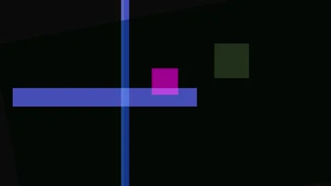 Abstract composition with overlapping geometric shapes in blue, pink, and d.. Stock Footage 335441317