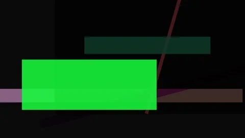 Abstract composition with overlapping geometric shapes in green, purple, an.. Stock Footage 335441325