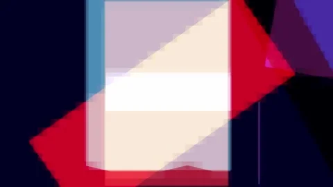 Abstract composition with overlapping geometric shapes in red, white, and b.. Stock Footage 335442743