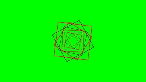 Abstract composition of overlapping geometric squares on green background 스톡 동영상 341824396