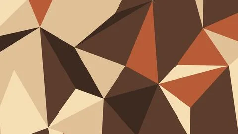 Abstract composition of overlapping geometric triangles in warm beige brown a Stock Illustration