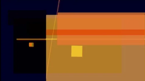 Abstract composition with overlapping orange and brown rectangles and squar.. Stock Footage 335430673