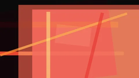 Abstract composition with overlapping orange and yellow geometric shapes an.. Stock Footage 335441396