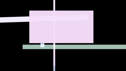 Abstract composition with overlapping pastel rectangles and lines on a blac.. Stock Footage 335430994