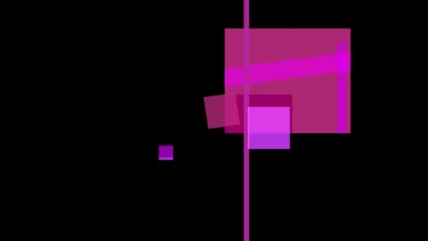 Abstract composition of overlapping pink and purple geometric shapes on a b.. Stock Footage 335430837
