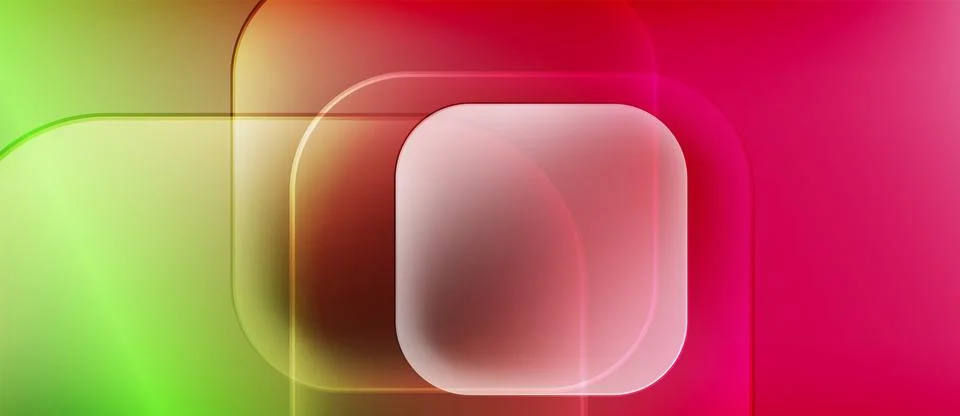 Abstract composition. Overlapping rectangles, gradients, vibrant colors create イラスト素材