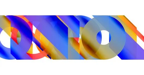 Abstract composition. Overlapping shapes create vibrant color patterns. Circles, Stockillustratie