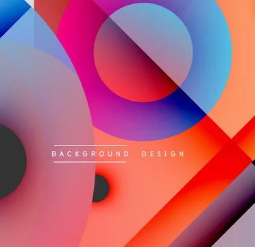 Abstract composition. Overlapping shapes create vibrant gradients. Modern d.. Stock Illustration