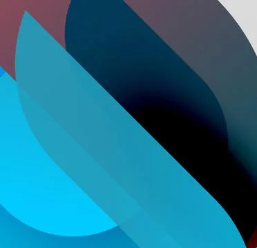 Abstract composition. Overlapping shapes create dynamic visual effect. Colors Stock Illustration