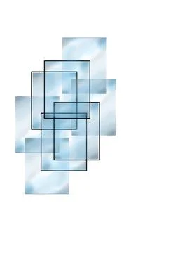 Abstract composition of overlapping squares Stock Illustration
