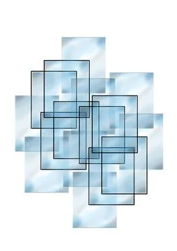 Abstract composition of overlapping squares Stock Illustration