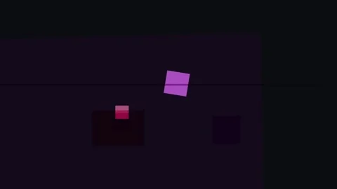 Abstract composition with overlapping squares in shades of purple and pink .. Vídeos de archivo 335440650