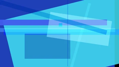Abstract composition of overlapping translucent blue rectangles and lines o.. Stock Footage 335431078