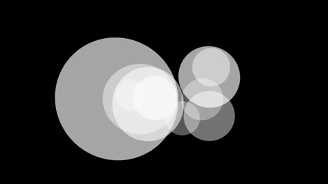 Abstract composition of overlapping translucent circles in varying shades o.. Stock Footage 335441100