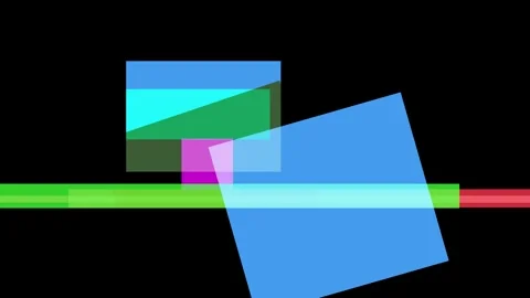 Abstract composition with overlapping translucent geometric shapes in blue,.. Stock Footage 335431011