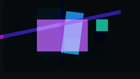 Abstract composition of overlapping translucent geometric shapes in various.. Stock Footage 335440654