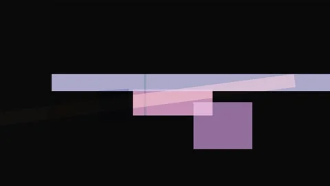 Abstract composition with overlapping translucent pastel rectangles on a bl.. Vídeos de archivo 335441311