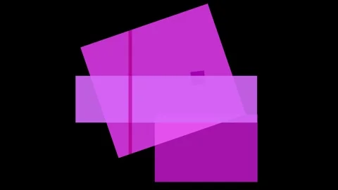 Abstract composition of overlapping translucent purple rectangles and a sma.. Stock Footage 335431015
