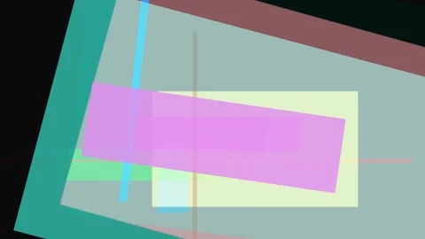 Abstract composition of overlapping translucent rectangles and lines in pas.. Stock Footage 335441360
