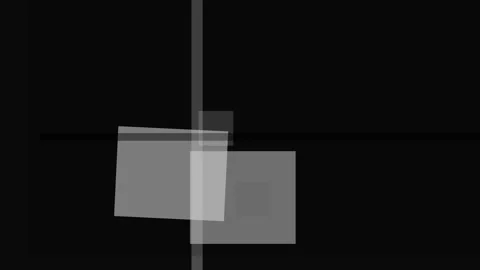 Abstract composition of overlapping translucent squares and a vertical line.. Stock Footage 335431074