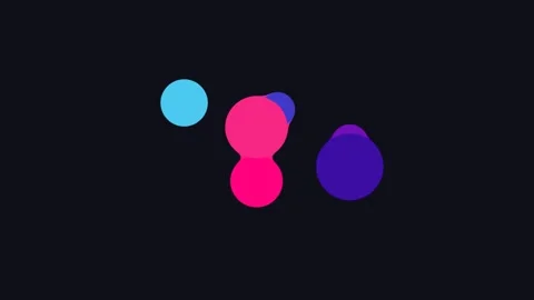 Abstract composition of overlapping vibrant circles on a dark background Vídeos de archivo 336263275