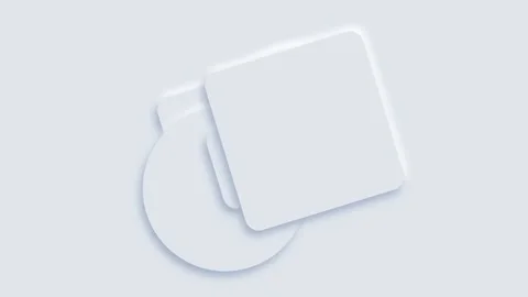 Abstract composition of overlapping white shapes with soft drop shadows Video stock 335118253