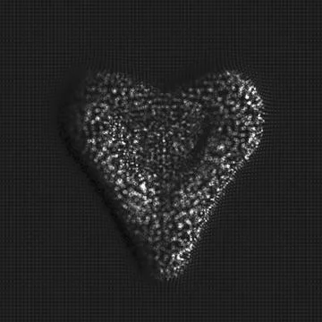 Abstract composition of particles in the form of a heart. Valentine's day Stock Illustration