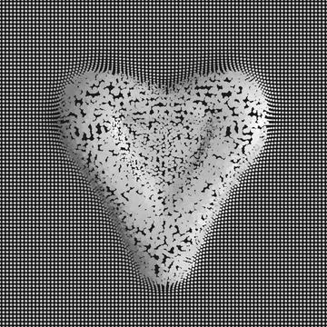 Abstract composition of particles in the form of a heart. Valentine's day Stock Illustration