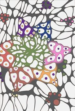 Abstract composition pattern floral theme Stock Illustration