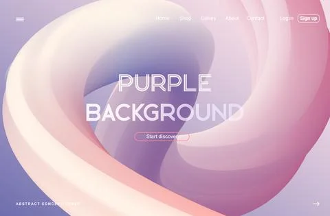 Abstract composition with pink and violet color, wave shape, 3d, liquid form Ilustración de archivo