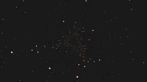 Abstract composition purple dots on black background in circular formation 動画素材 275582033