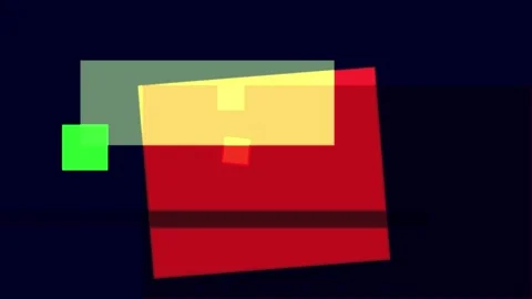 Abstract composition with red and green squares on a dark background Stock Footage 335430918