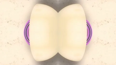 Abstract composition of rotating geometric shapes. 3d rendering loop animation Stock Footage 243556351