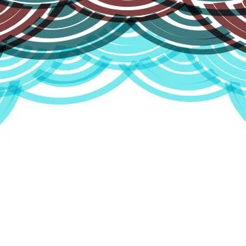 Abstract composition of round elements curtains. scales simple Nature Asian w Stock Illustration