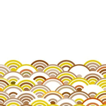 Abstract composition of round elements. scales simple Nature Asian wave circl Stock Illustration