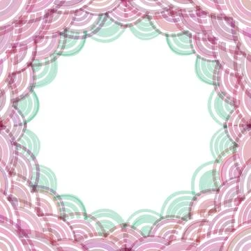 Abstract composition of round elements. scales simple Nature Asian wave circl Stock Illustration