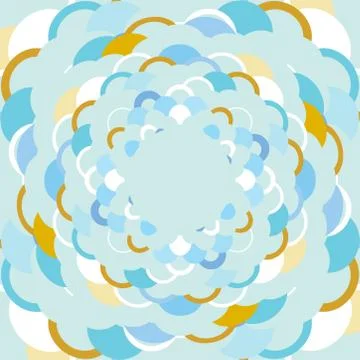 Abstract composition of round elements. scales simple Nature Asian wave circl Illustrazione stock