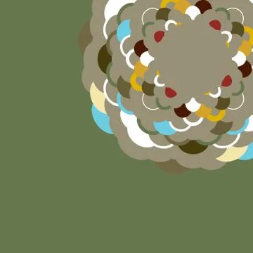 Abstract composition of round elements. scales simple Nature Asian wave circl イラスト素材