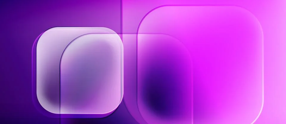 Abstract composition. Rounded rectangles overlap, creating soft gradients. 库存插图