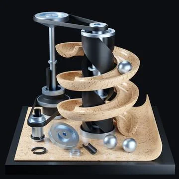 Abstract composition of slide Stock Illustration