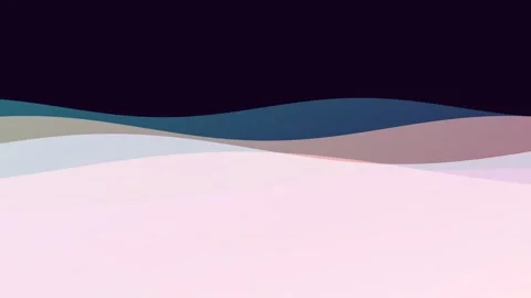 Abstract composition of smooth flowing layers in soft pastel color palette Stockbeeldmateriaal 338310378