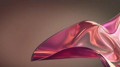 Abstract composition with smooth flowing waves. Purple color transitions and Stock Illustration