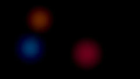 Abstract composition of soft blurred glowing light spheres on dark background Video stock 339618556