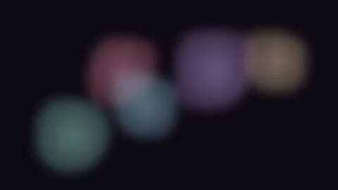Abstract composition of soft colorful light orbs on a deep black background Video stock 335117339